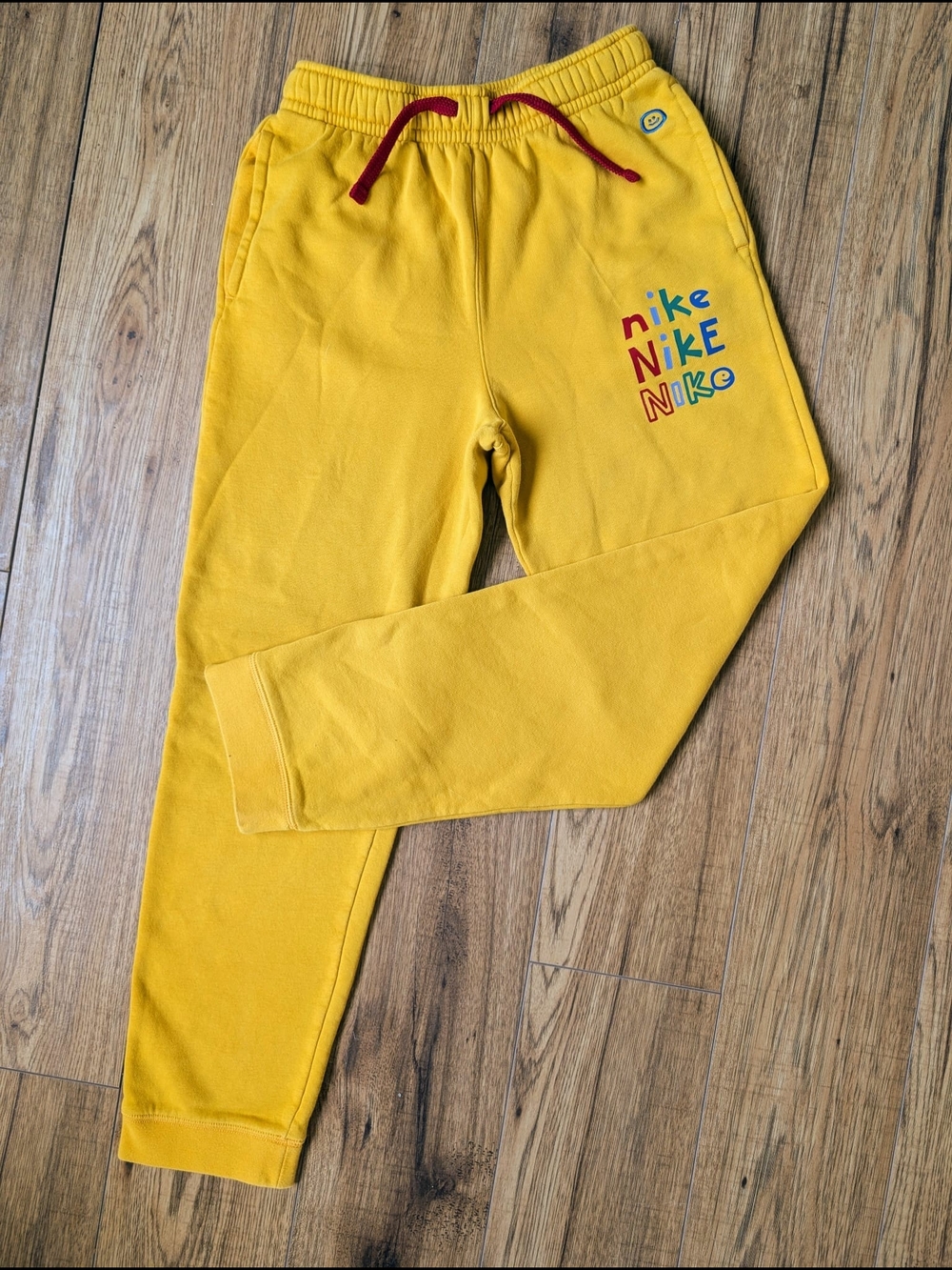 Nike Kids' Yellow Fleece Joggers Size XL